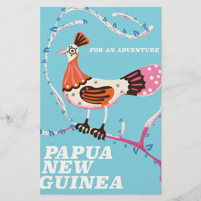 Papelería Afiche de viaje de Papúa Nueva Guinea (Anverso)
