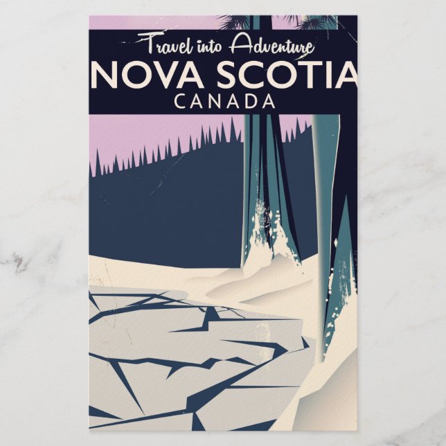 Papelería Afiche de viaje de vacaciones de Nueva Escocia, Ca (Anverso)