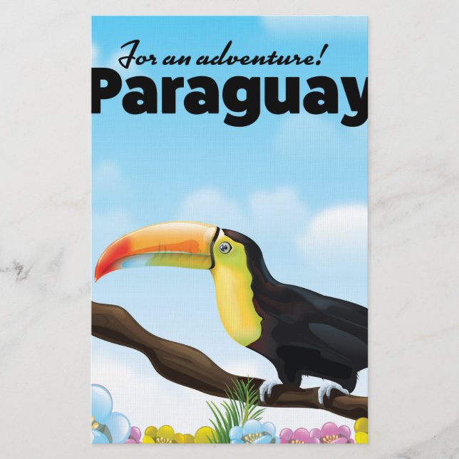 Papelería Afiche de viaje en Paraguay (Anverso)