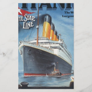 Papelería Afiche original titánico vintage de 1912