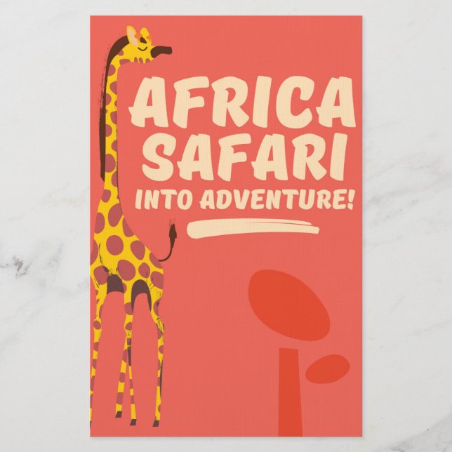 Papelería ¡Africa Safari en aventura! (Anverso)