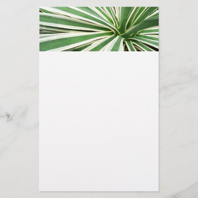 Papelería Agave Plant Green y White Strike (Anverso)