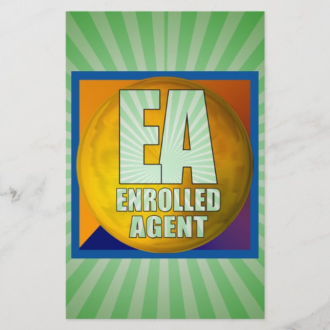 PAPELERÍA AGENTE INSCRITO DE LOGO DE EA (Anverso)