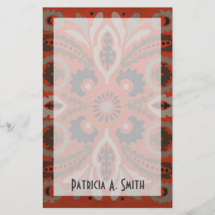 Papelería Agrega tu nombre Cinnabar Suzani II