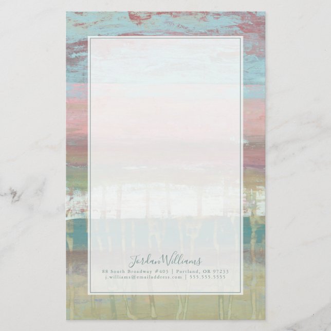 Papelería Agrega tu nombre| Horizonte desvencijado (Anverso)