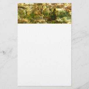 Papelería Agua de aguas termales naturaleza de oro verde
