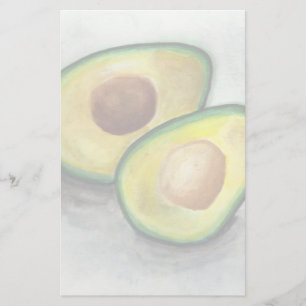 Papelería Aguacate en acuarela