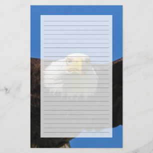 Papelería Águila calva pasa volando cerca