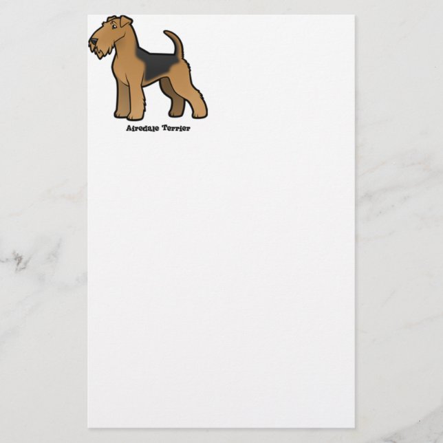 Papelería airedale terrier (Anverso)