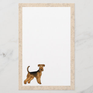 Papelería Airedale Terrier Cute Cartoon Perro Bingley Terrie