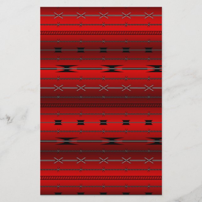 Papelería Alambres de acero rojo (Anverso)