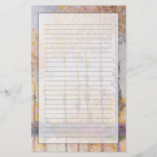 Papelería Álamos de Claude Monet el en los bancos del Ept