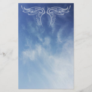 Papelería Alas decorativas en foto en la nube
