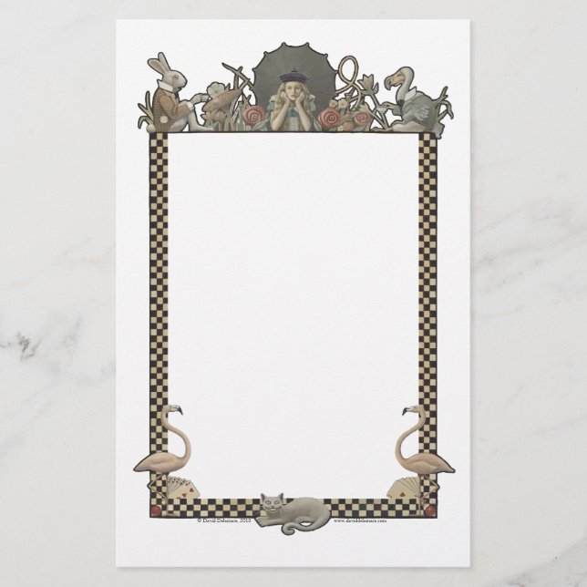 Papelería Alicia en efectos de escritorio del arte del país (Anverso)