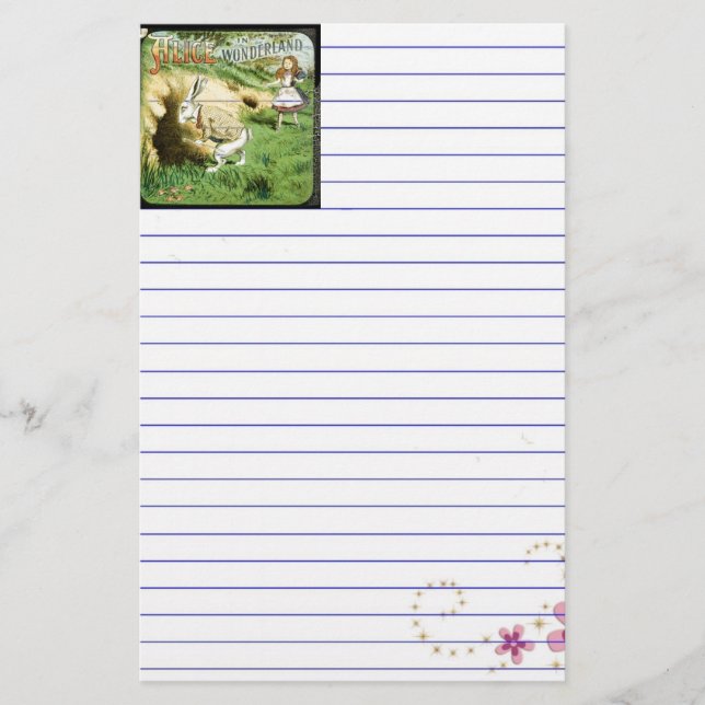 Papelería Alicia en el país de las maravillas (Anverso)