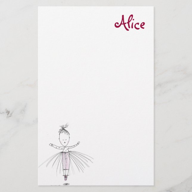 Papelería Alicia - Estacionamiento personalizado de bailarín (Anverso)