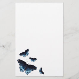 Papelería Almirante Dark-blue Butterflies Painted