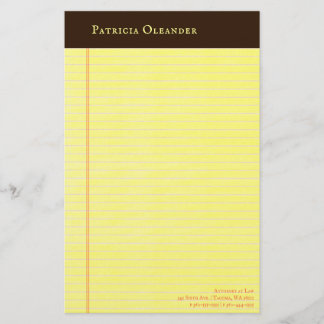 Papelería Almohadilla jurídica amarilla Enlace de color marr