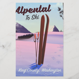 Papelería Alpental  Condado de King, Washington esquiador