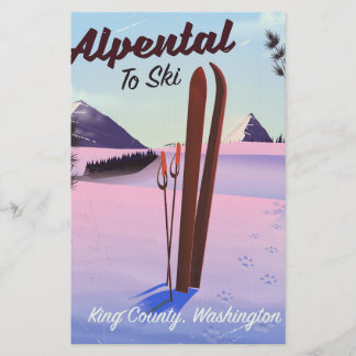 Papelería Alpental  Condado de King, Washington posa de esqu