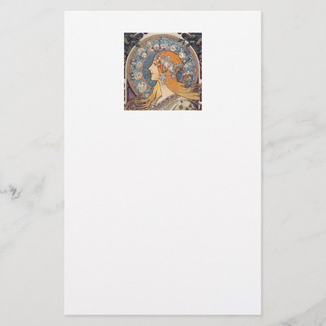 Papelería Alphonse Mucha , “Zodiac” (Anverso)