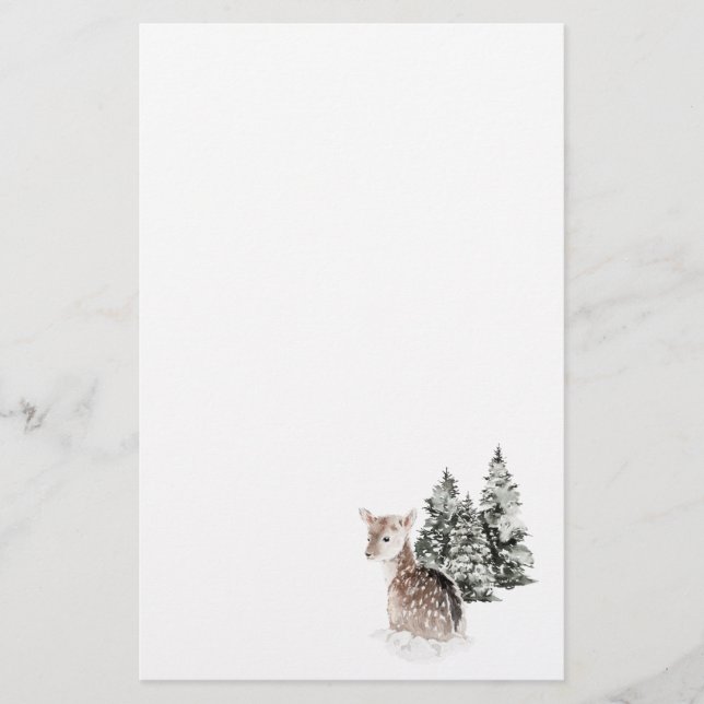 Papelería Amanecer paisajístico de la nieve de invierno (Anverso)