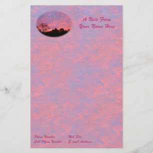 Papelería Amanecer rosado vibrante
