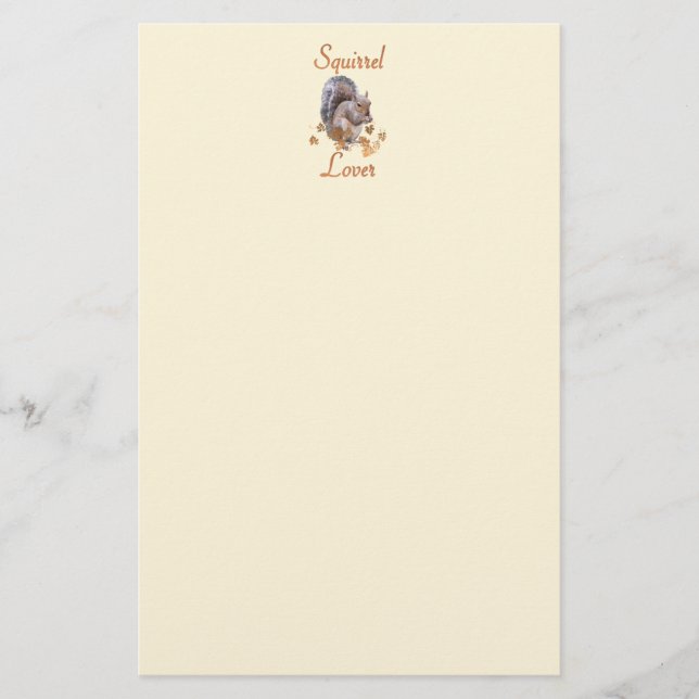 Papelería Amante de la ardilla (Anverso)