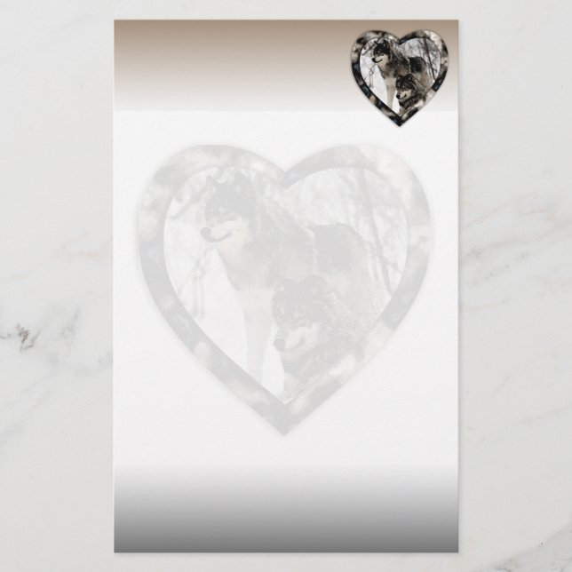 Papelería Amante del lobo (Anverso)