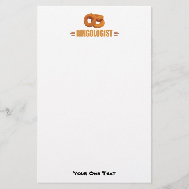 Papelería Amante divertido de los anillos de cebolla (Anverso)