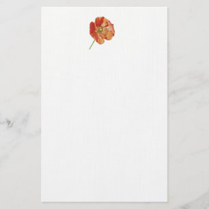 Papelería Amapola roja 5,5" x 8,5" efectos de escritorio