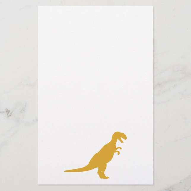 Papelería Amarillo de dinosaurio (Anverso)