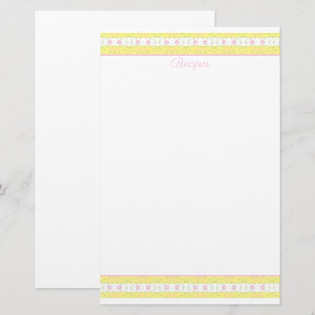 Papelería Amarillo y blanco (Anverso / Reverso)