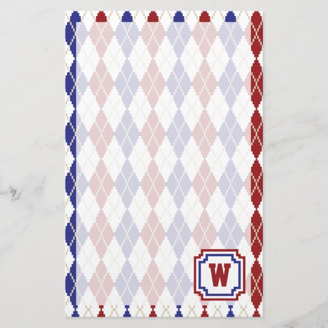 Papelería Americana Argyle Stationery (Anverso)