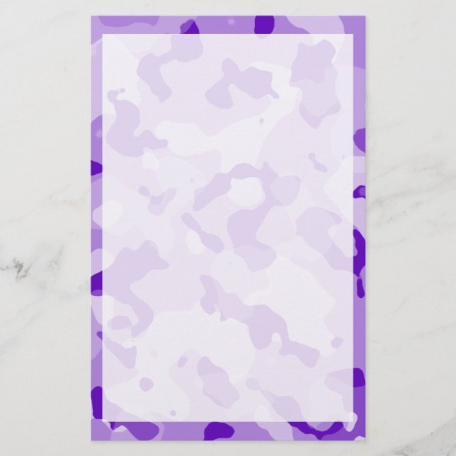 Papelería Amethyst Purple Camo; Camouflage (Anverso)