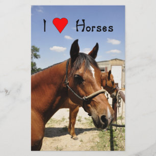 Papelería "Amo caballo hermoso de los caballos" inmóvil