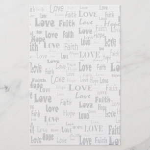 Papelería Amor de la esperanza de la fe