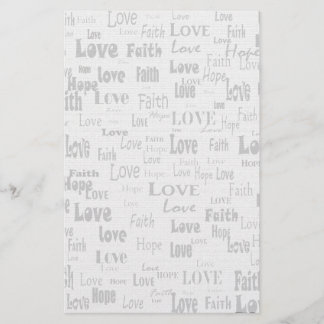 Papelería Amor de la esperanza de la fe