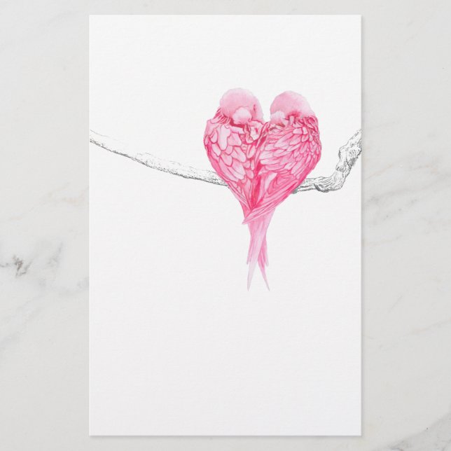 Papelería Amor de los pájaros (Anverso)