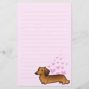 Papelería Amor del Dachshund (de pelo largo)