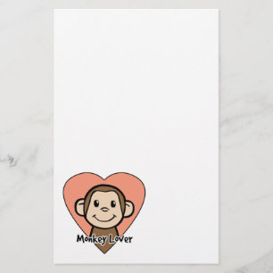 Papelería Amor lindo del mono de la sonrisa del clip art del