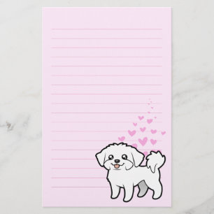 Papelería Amor maltés (perrito cortado)
