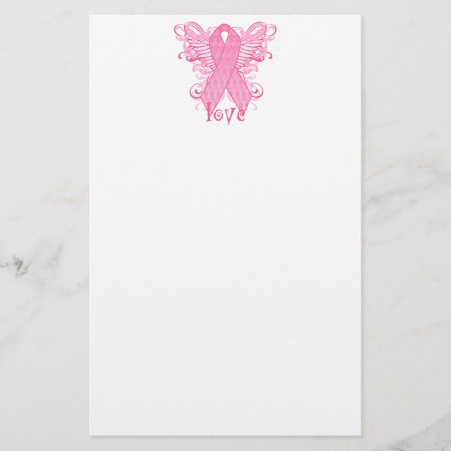 Papelería Amor rosado de la cinta (Anverso)