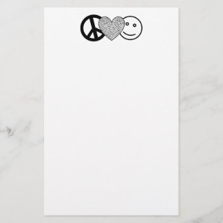 Papelería Amor y felicidad de la paz inmóviles