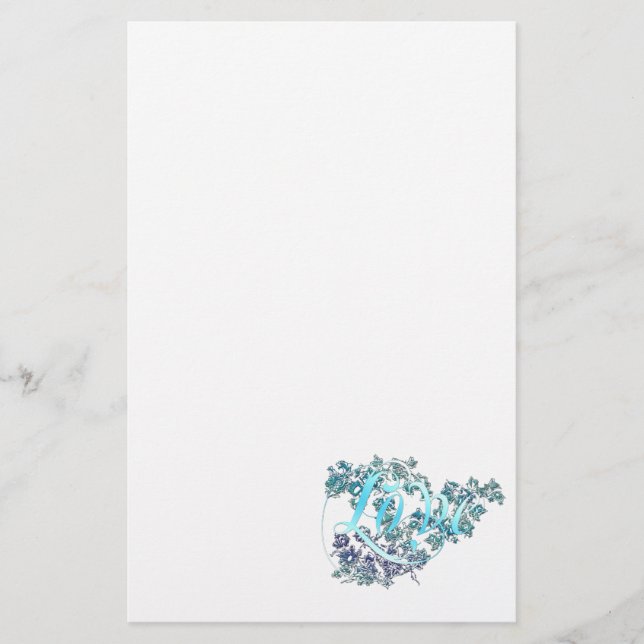 Papelería Amor y flores (Anverso)