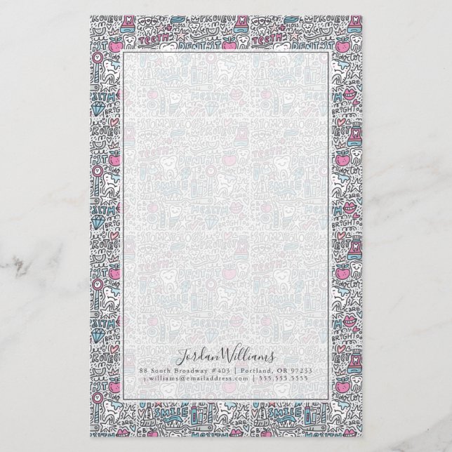 Papelería Añada su modelo el | dental conocido del dibujo (Anverso)