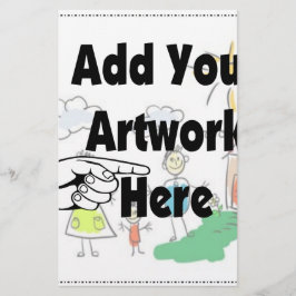 Papelería Añadir su propio trabajo artístico o trabajo infan