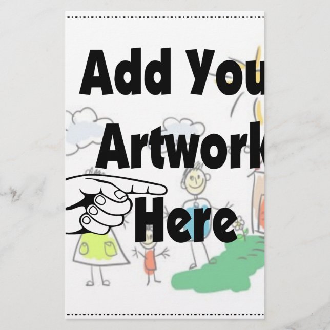 Papelería Añadir su propio trabajo artístico o trabajo infan (Anverso)