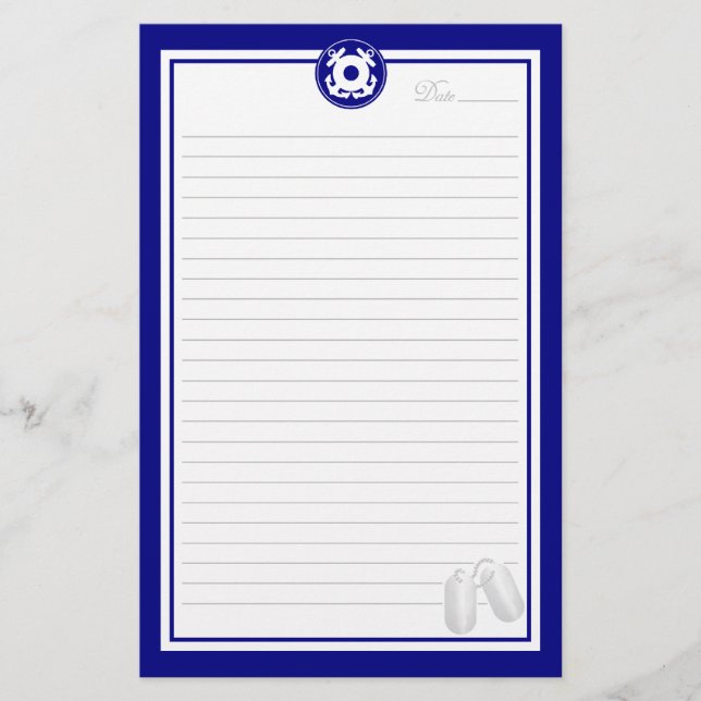 Papelería Ancla del guardacostas (Anverso)