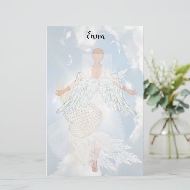 Papelería Angel Hearts Stationery (Anverso de pie)